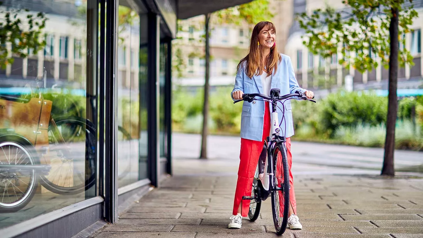 woman on bike